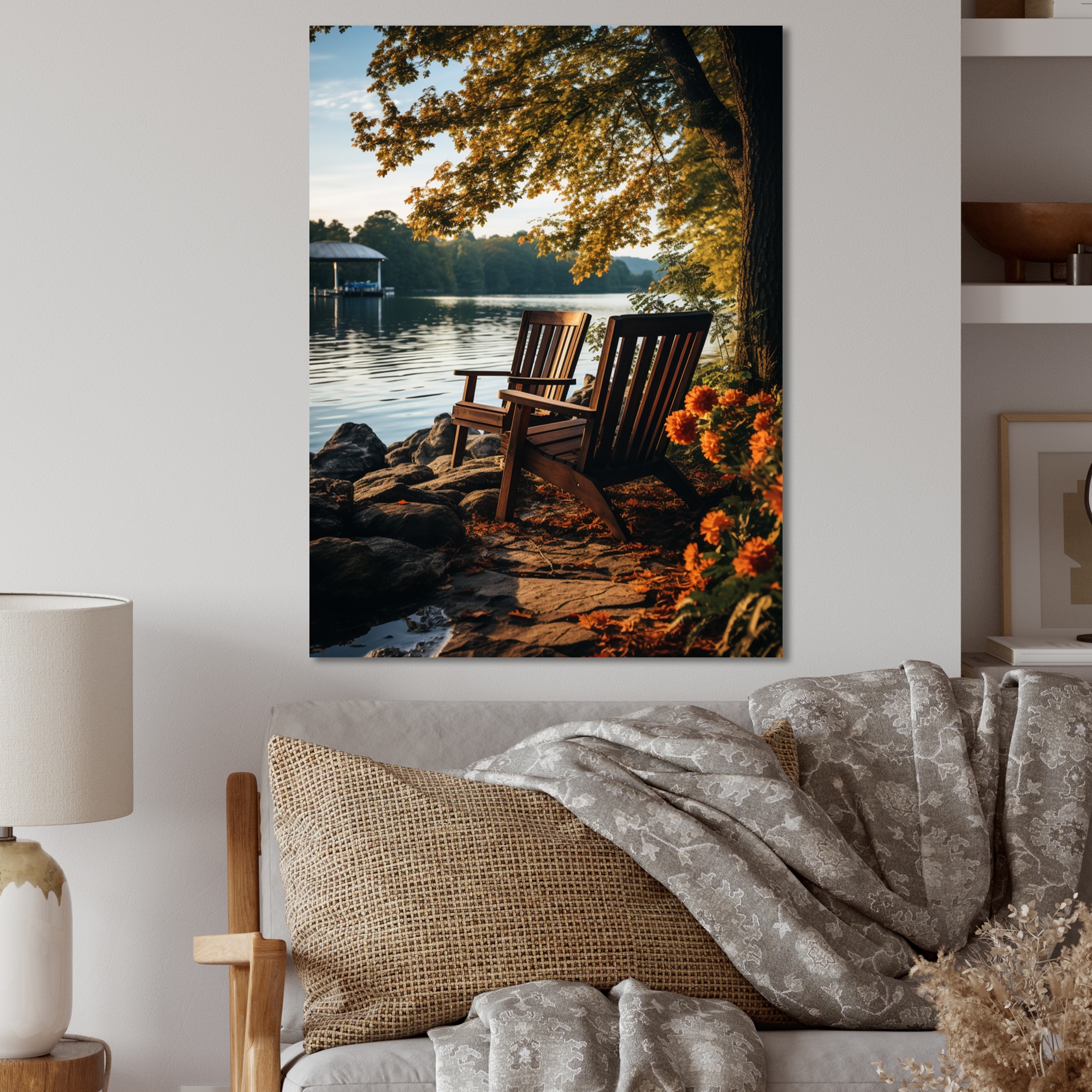 Cabin metal art cheap
