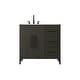 preview thumbnail 1 of 9, Elegant Lighting VF29336 Millie 36" Free Standing Single Basin Vanity Mocha Brown
