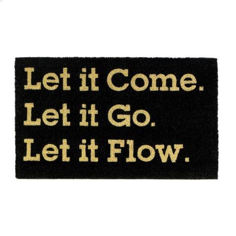 Nala Let It Come Coir Doormat - 30.00" x 18.00" x 0.50"