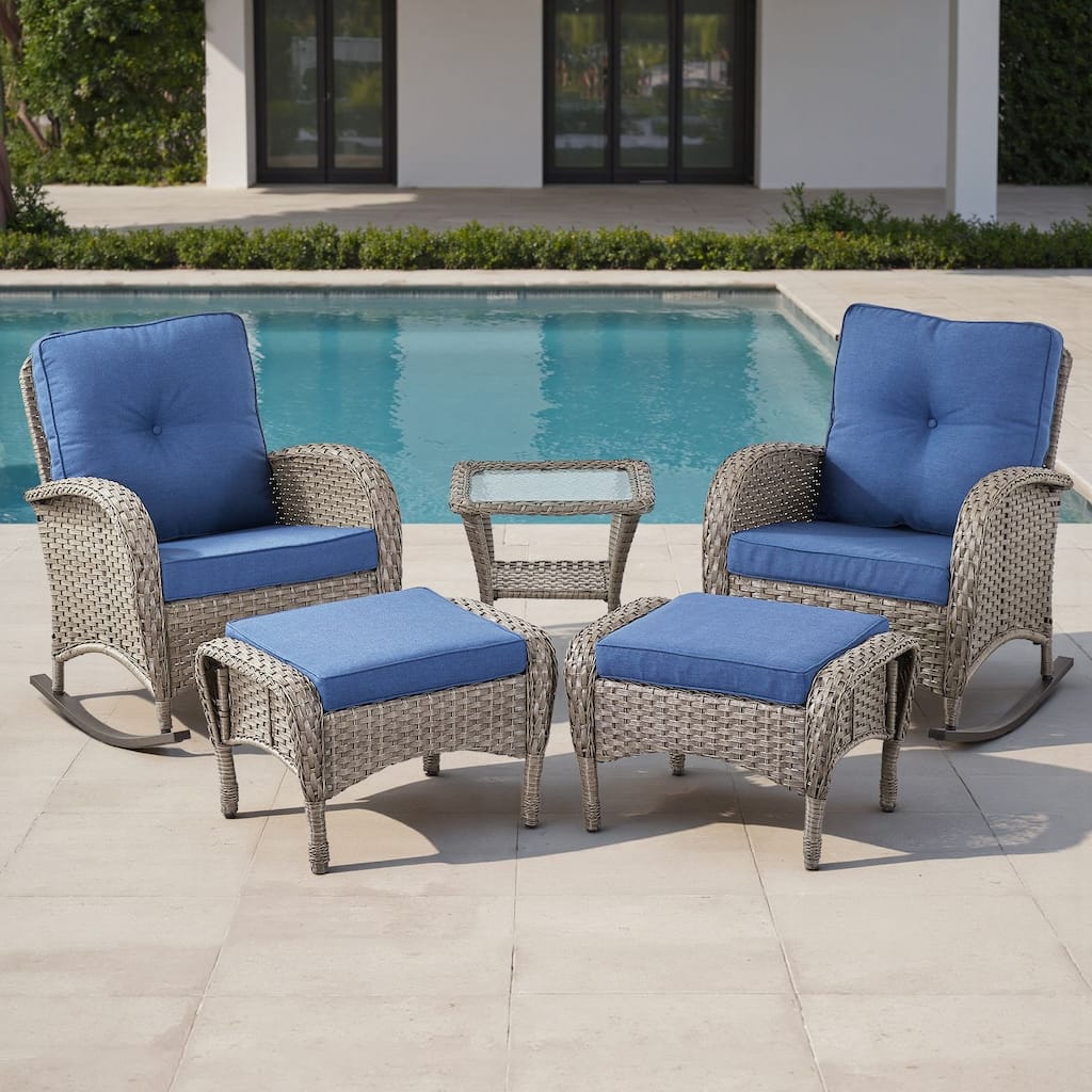 Gymojoy Premium Wicker Patio Furniture Set - Ultimate Comfort & Weather-Resistant Design