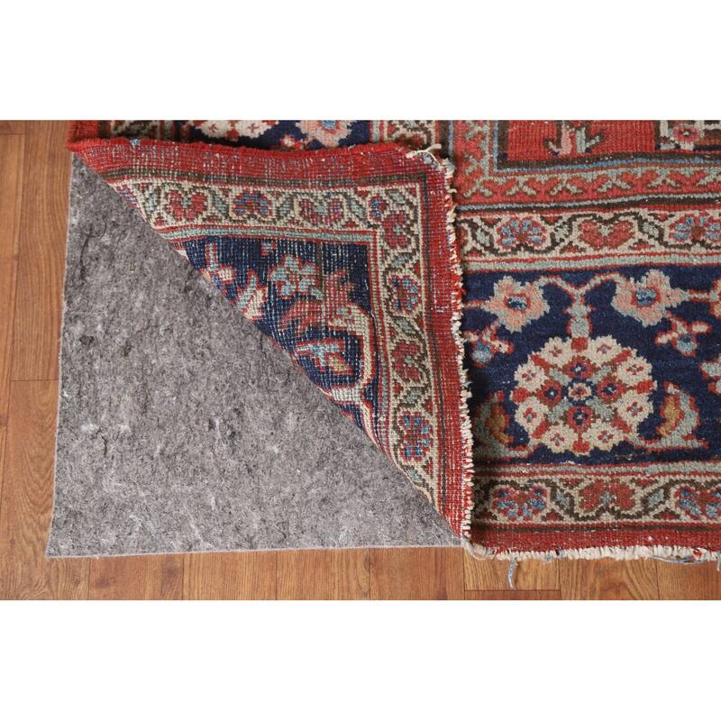 Pre-1900 Antique Mahal Persian Area Rug Handmade Wool Carpet - 7'11"x 11'2"