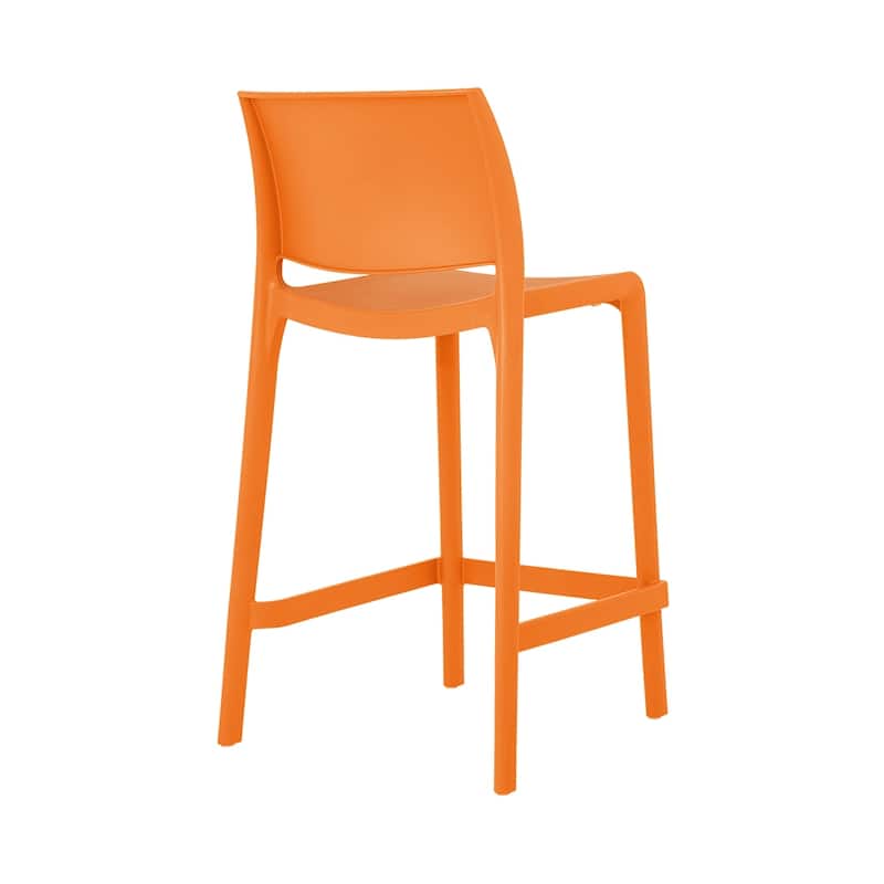 Sensilla Resin Stackable Counter-height Bar Stools, Set of 2