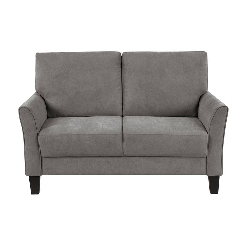 Felix Textured 3-Piece Living Room Set - Wood Finish Exposed Feet