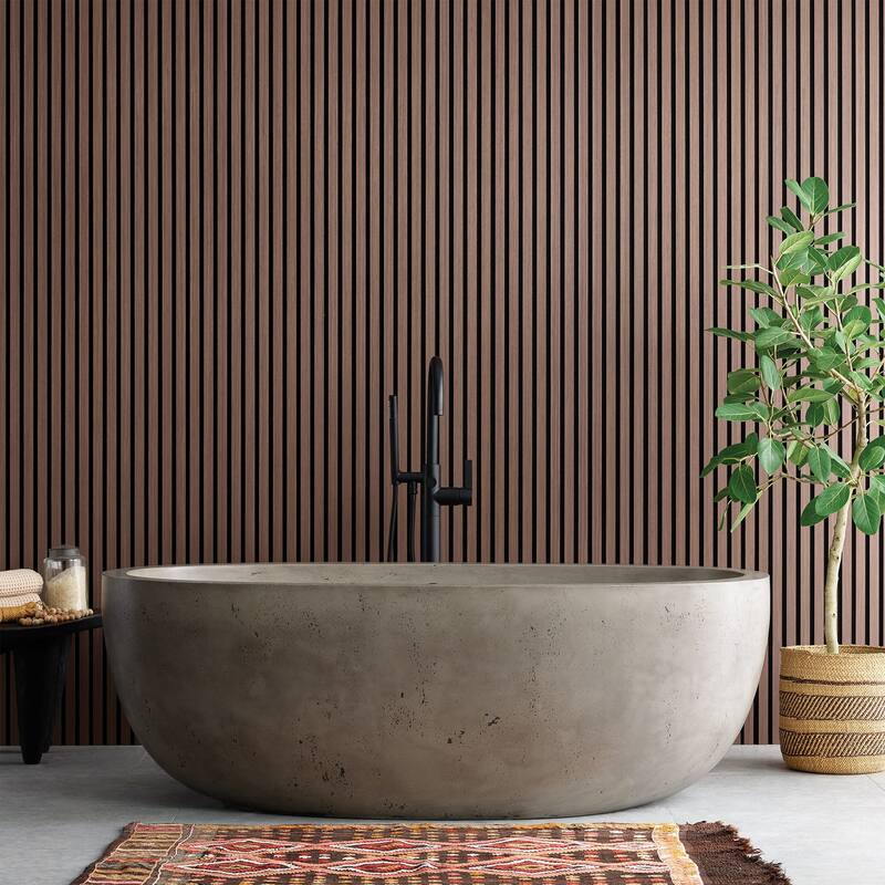 Native Trails NST6636 NativeStone 66" Free Standing Concrete Soaking - Ash