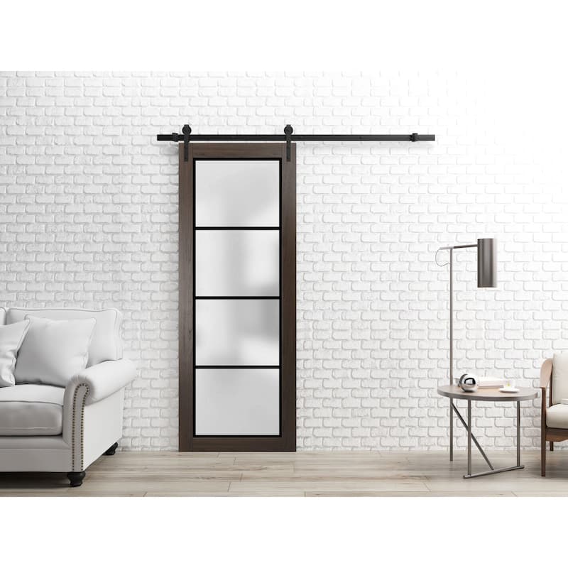 Sturdy Barn Door 18 x 80 Planum 2132 Chocolate Ash 6.6FT