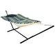 preview thumbnail 2 of 71, Sunnydaze Rope Hammock with 12-Foot Stand, Hammock Pad & Pillow