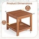 preview thumbnail 3 of 8, Gymax 2PCS 2-Tier Adirondack Side Table w/ Slatted Tabletop Storage
