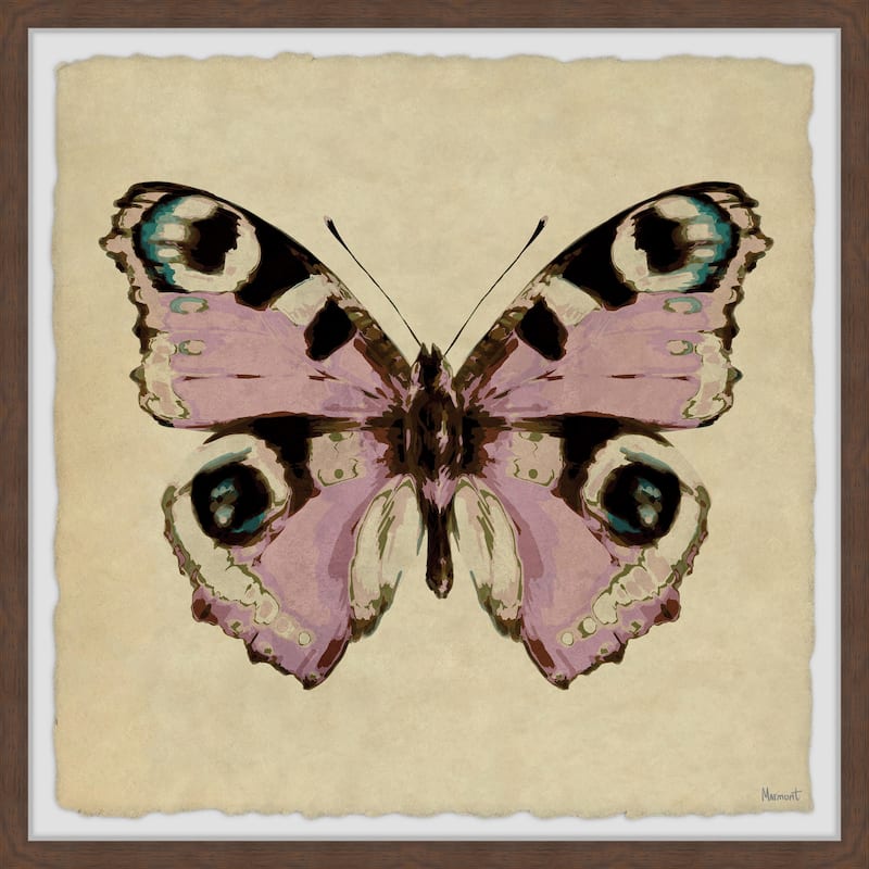 Pink and Black Spotted Framed Print