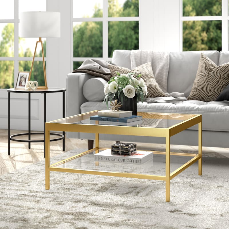 Alexis Metal and Glass Coffee Table