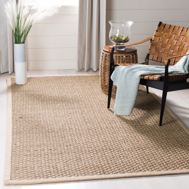 SAFAVIEH Natural Fiber Marina Basketweave Seagrass Rug