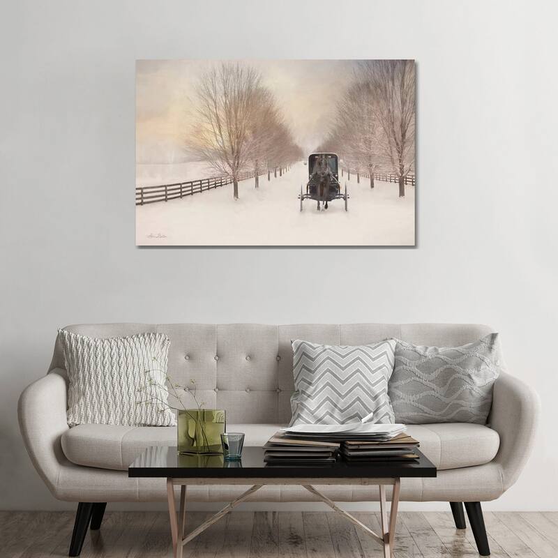 iCanvas "Snowy Amish Lane" by Lori Deiter Canvas Print - 32x48x1.5