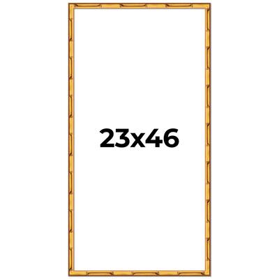 23x46 Frame Gold Bamboo Picture Frame Modern Photo Frame Includes UV Acrylic Shatter Guard Front Acid Free Foam Backing Board