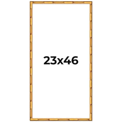23x46 Frame Gold Bamboo Solid Wood Picture Frame | 1 Inch Moulding
