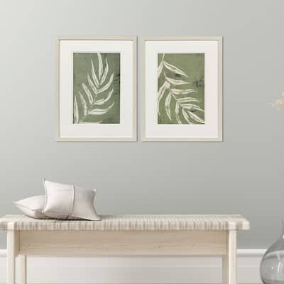 Paragon Palm Leaf Framed Art - Set of 2