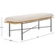 preview thumbnail 2 of 3, SAFAVIEH Emric Bench with Cushion - 52"W x 16"D x 18"H