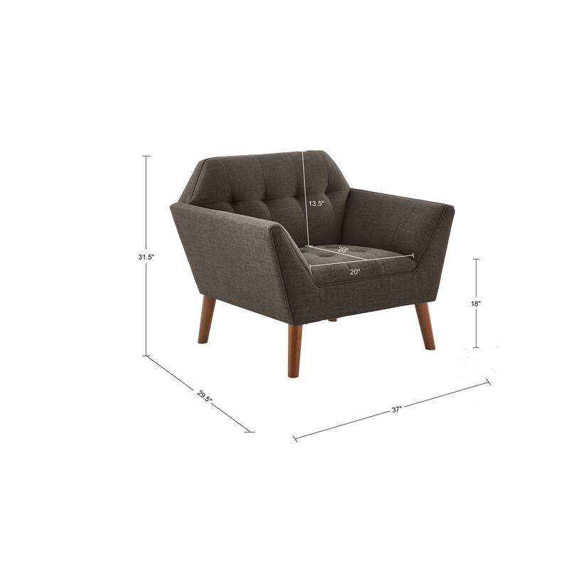 INK IVY Newport Wide Mid-Century Modern Lounge Chair
