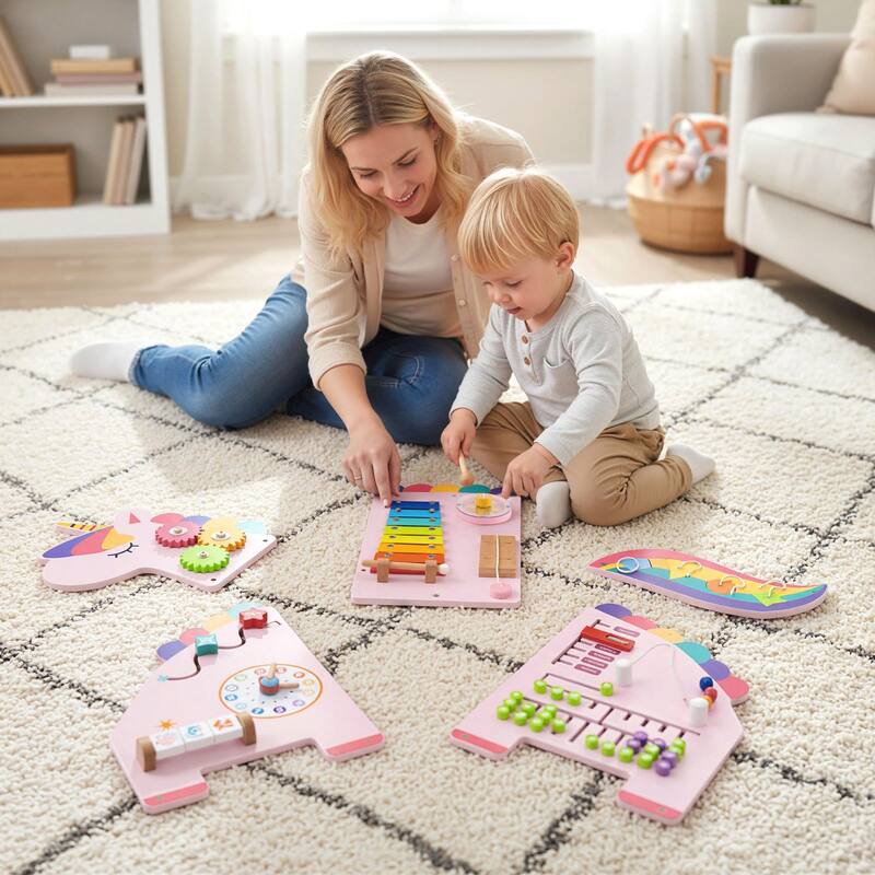 Costway 11-in-1 Unicorn Activity Wall Busy Board Panels for Education - See Details