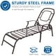 preview thumbnail 3 of 5, Adjustable Outdoor Steel Patio Chaise Lounge Chair with Cushions Beige