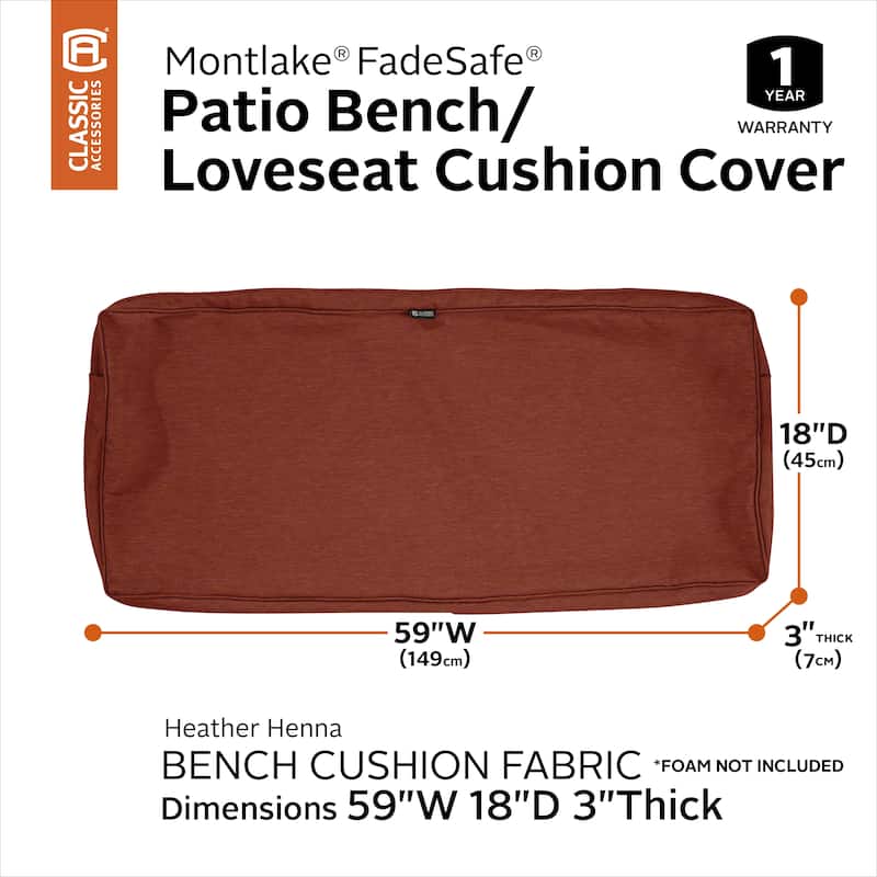 Classic Accessories Montlake Bench/ Settee Cushion Slip Cover