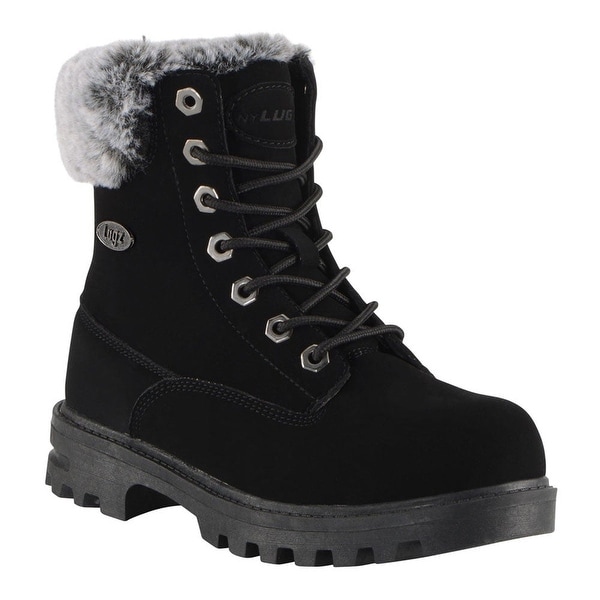 boys black combat boots