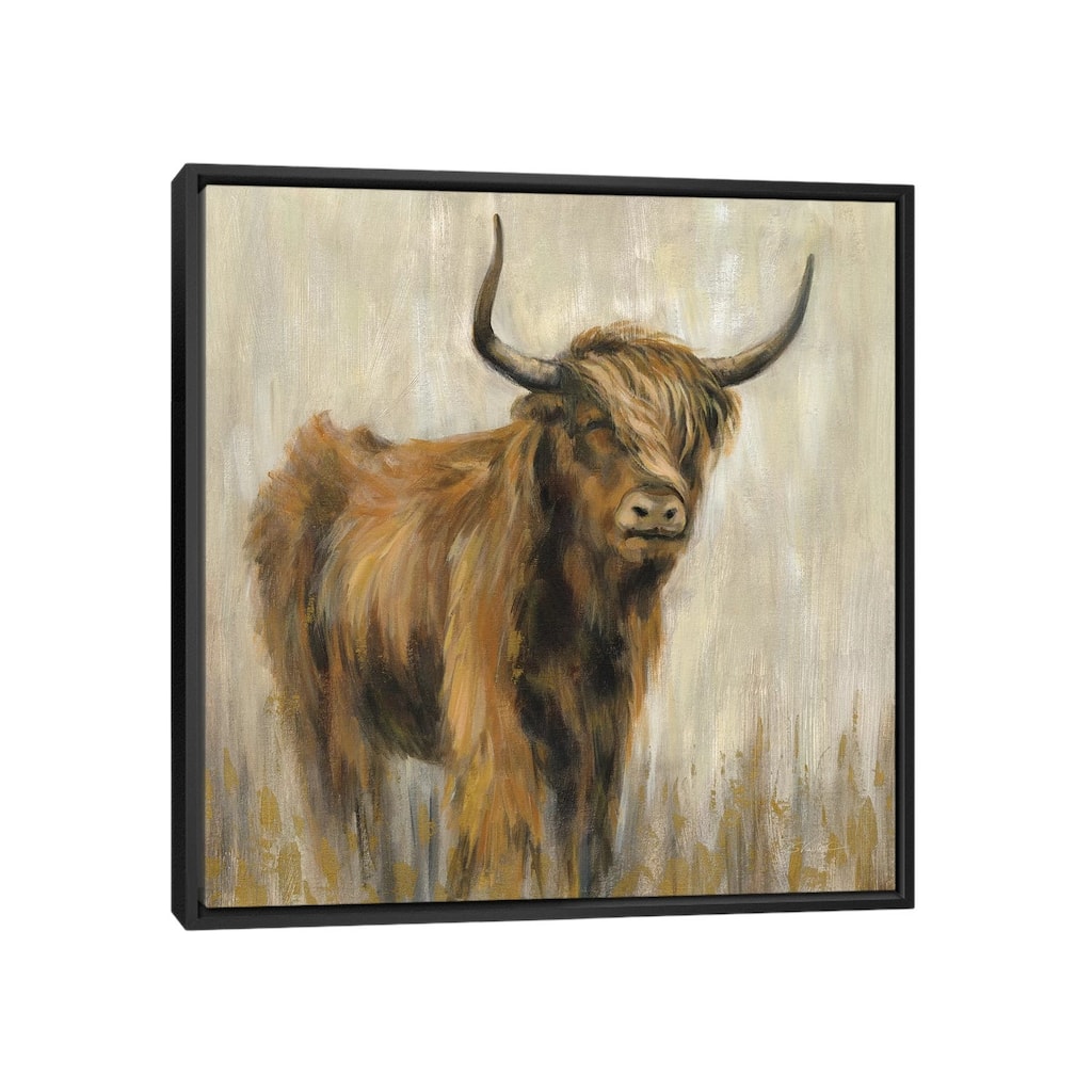 iCanvas "Highland Mountain Cow" by Silvia Vassileva Framed