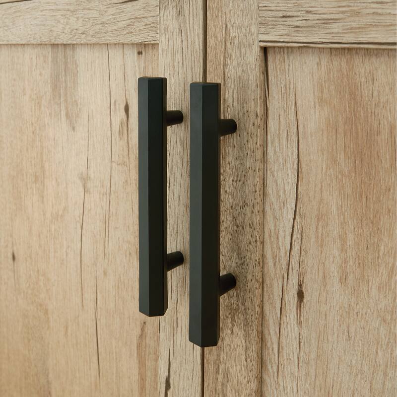 Wood Farmhouse Library Base with Storage Drawer and Cubby, Brown