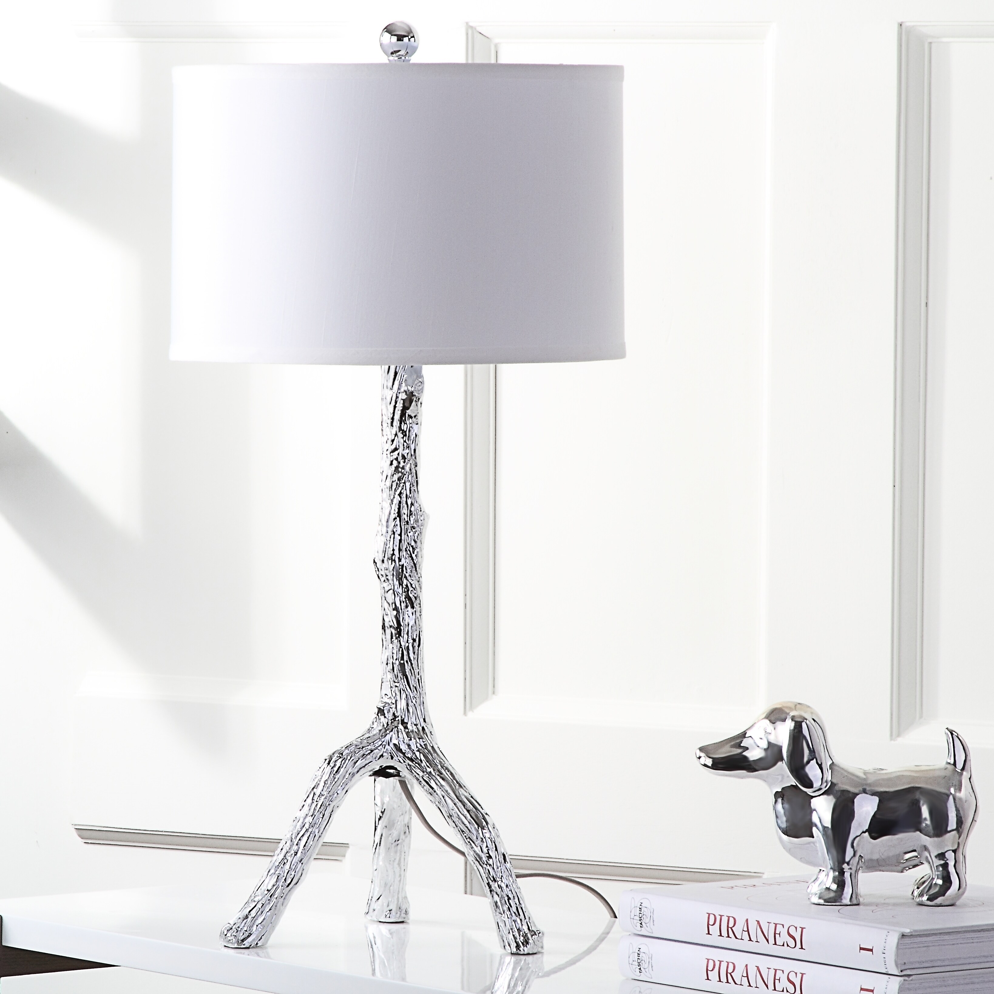 SAFAVIEH Lighting Editha 28-inch Silver Branch Table Lamp (Set of 2) - 14"x14"x29" - 14Wx14Dx29H
