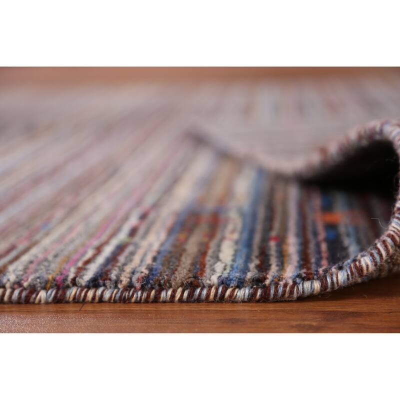 Hand Knotted Oriental 100% Wool Carpet Tribal Animal Pictorial Multi-Colored Gabbeh Area Rug - 7' 10'' X 5' 6''