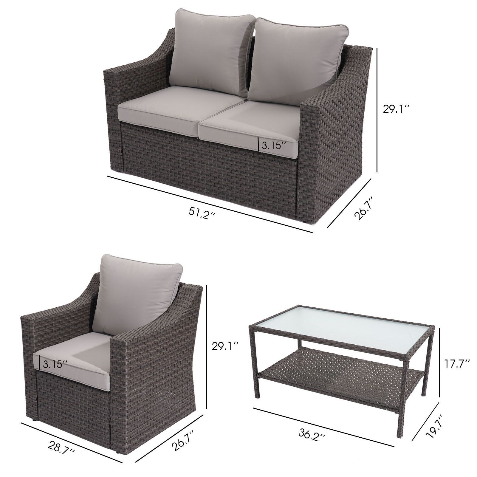 wicker modular outdoor furniture