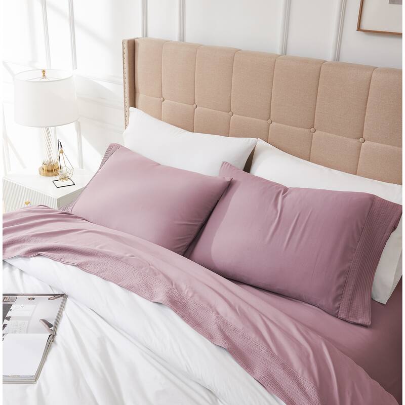 Vilano 21-inch Extra Deep Pocket 4-Piece Bed Sheet Set with Pleated Hem