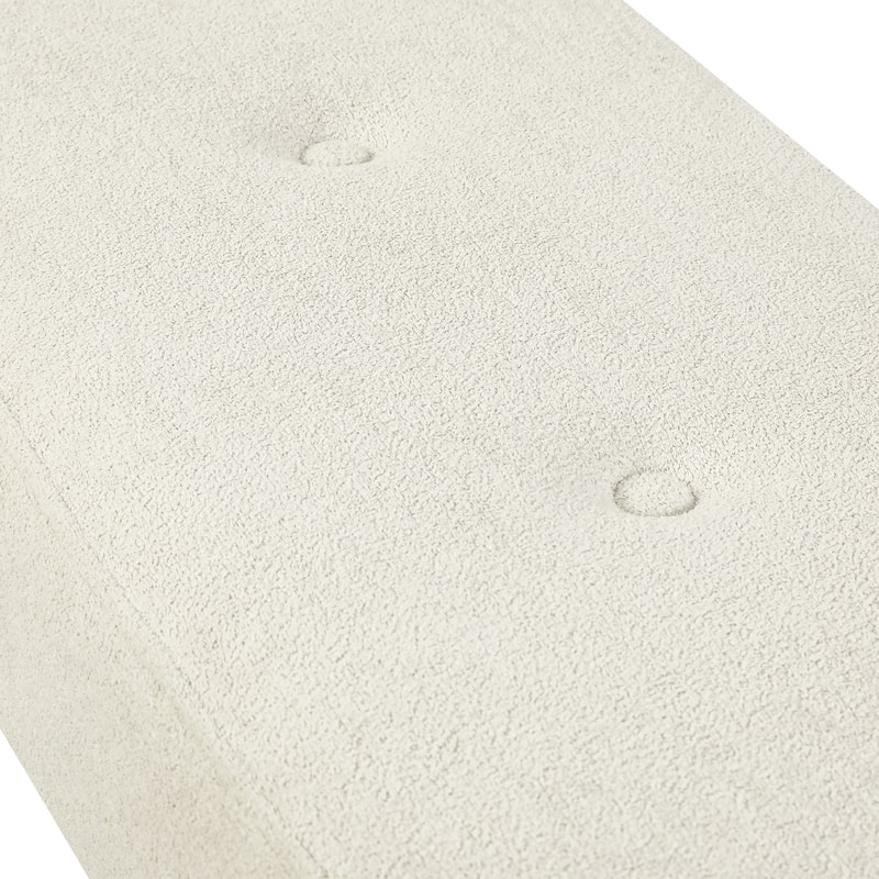 Adeco Modern End of Bed Bench Tufted Ottoman