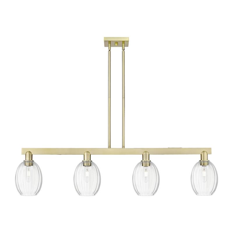 Innovations Lighting 716-4I-12-48 Preston Linear Preston 4 Light 48" - Antique Brass / Clear