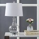 preview thumbnail 17 of 35, Edward 25" Glass LED Table Lamp, Mercury Silver/Brass Gold (Set of 2) by JONATHAN Y