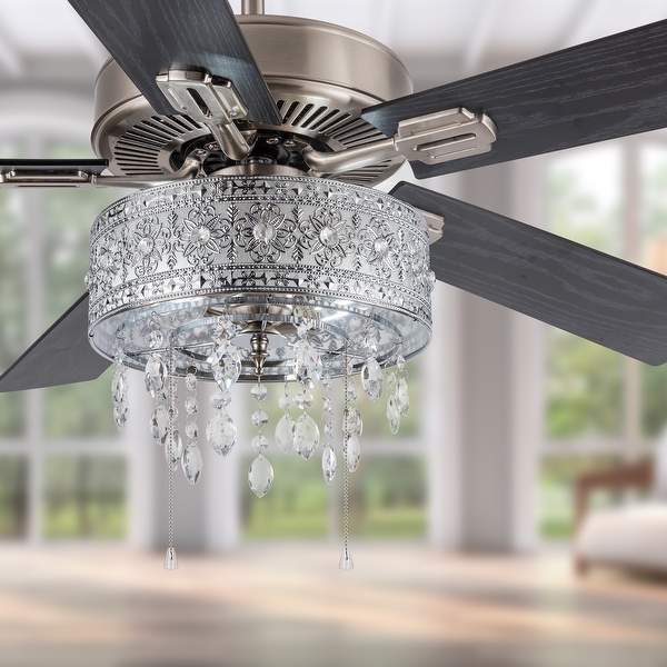 River of Goods 52 inch Grandeur Crystal Chandelier LED Ceiling Fan