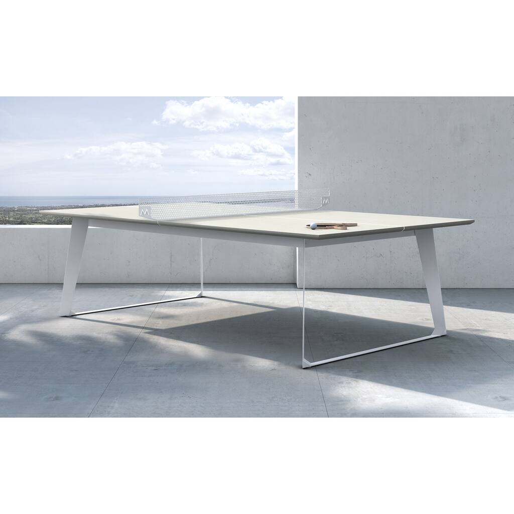 Amsterdam Outdoor Ping Pong Table in White Sand Concrete