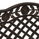 preview thumbnail 13 of 19, vidaXL Patio Bench 42.5" Cast Aluminum - 42.5" x 23.6" x 32.7"