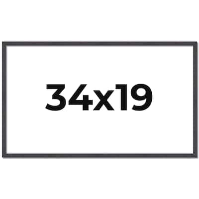 34x19 Frame Brown Solid Wood Picture Frame - Complete Modern Photo