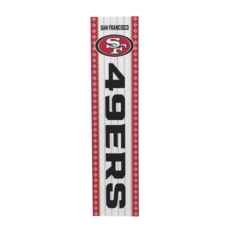 47" Double Sided Seasonal Porch Leaner, San Francisco 49ers - 47" x 11.25"