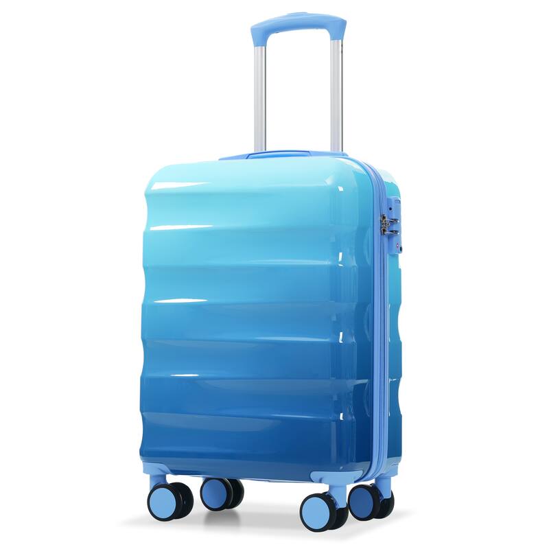 Hardshell Luggage Set 3 Piece, Expandable Glossy Suitcases w/Spinner Wheels and TSA Lock, Lightweight Durable PC+ABS for Travel