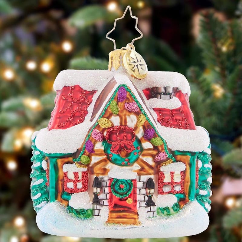 The Coziest Cottage Gem Glass Christmas Ornament 1021425