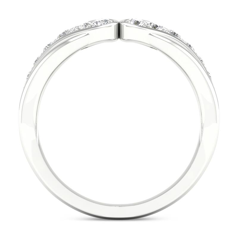 1/3ct TDW Diamond Contour Wedding Band in 10k Gold by De Couer