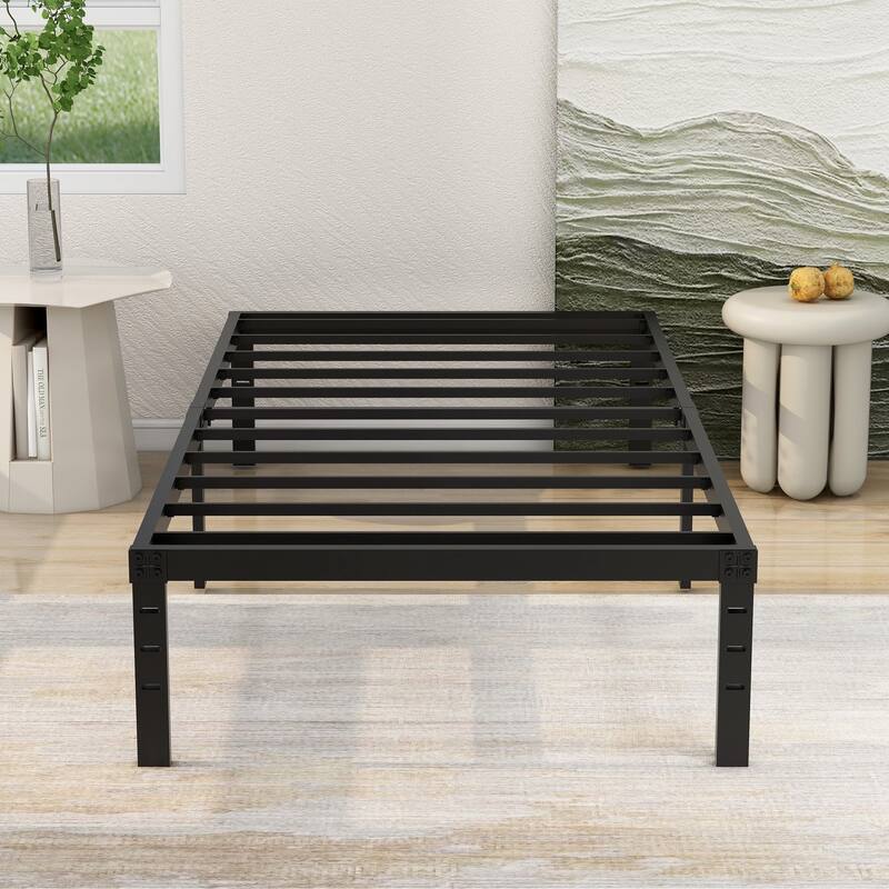 NNV 14" 3500 lbs Heavy Duty Bed Frame, Duty Steel Slat Metal Bed Frame