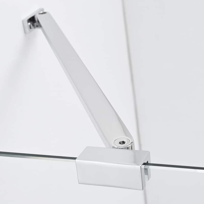 Canteras 39" x 55" H Hinged Frameless Tub Door