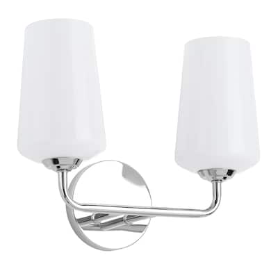 Celino Two-Light Bath & Vanity with White Glass - 14