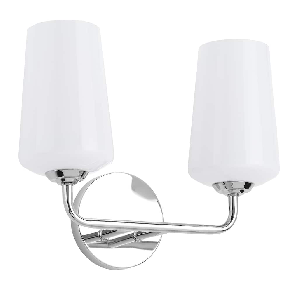Celino Two-Light Bath & Vanity with White Glass - 14