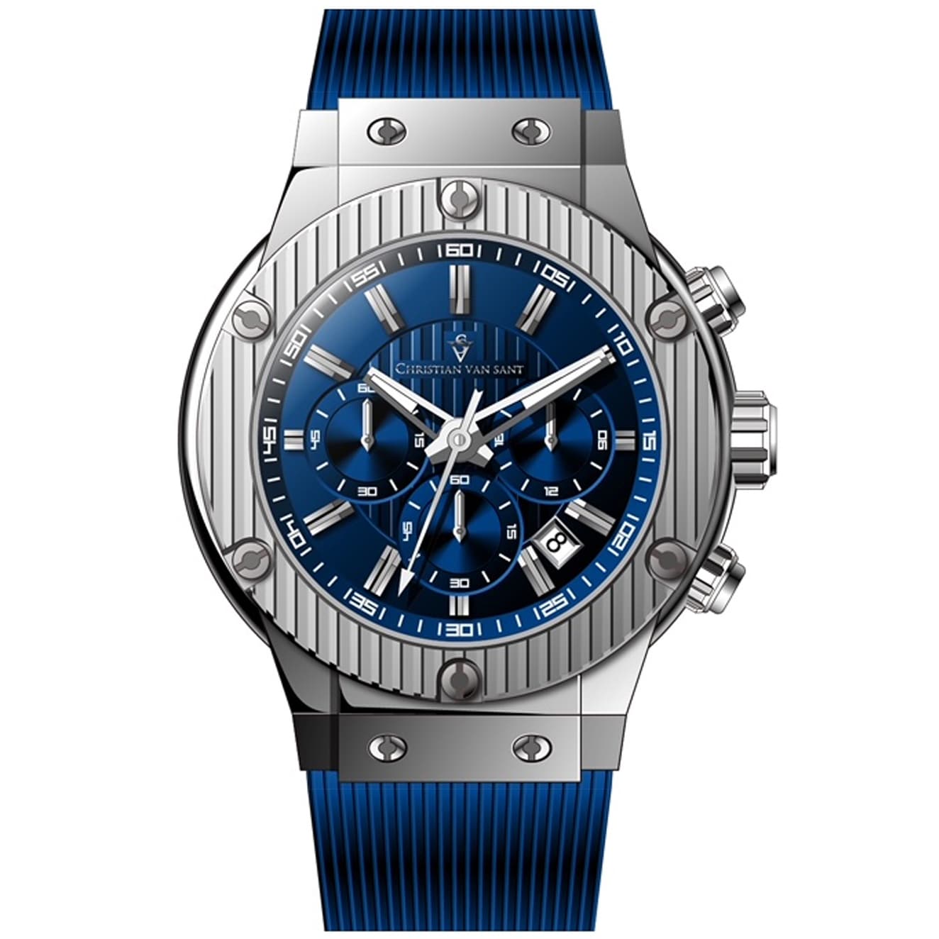 Christian Van Sant Men's Monarchy Blue Dial Watch - CV8142 - One Size