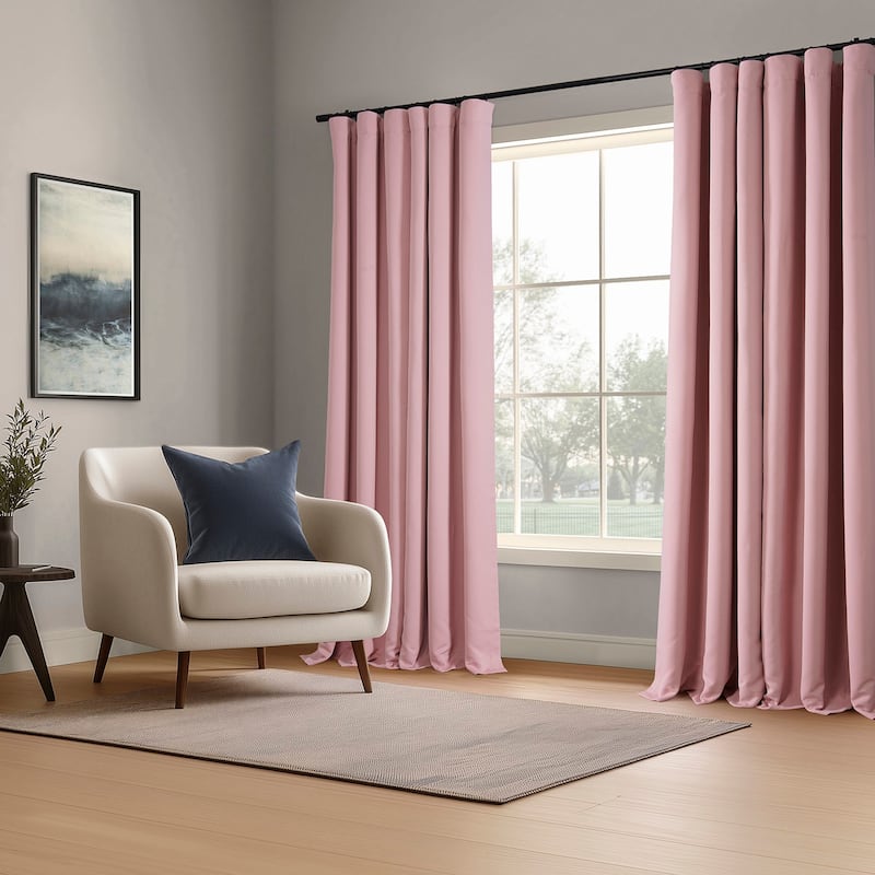 Exclusive Fabrics Room Darkening Curtains for Bedroom & Living Room Curtains - Window Drapes (2 Panels).