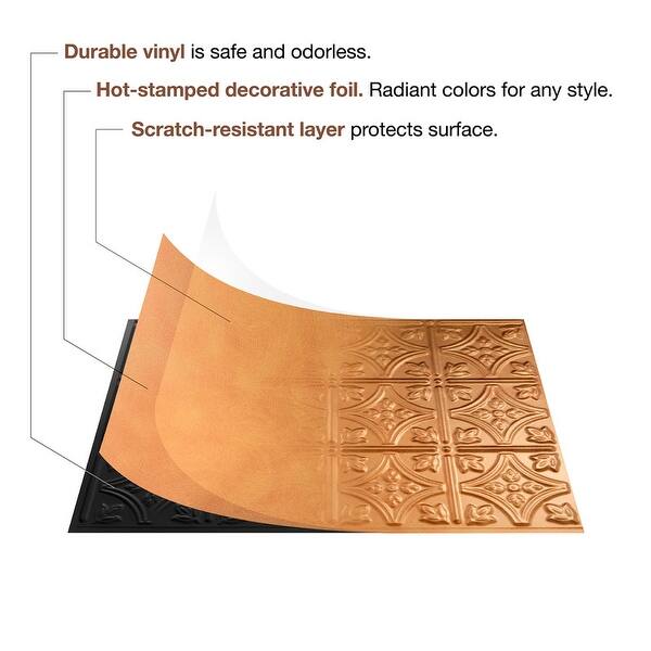 FASÄDE Waves Vertical 4foot x 8foot PVC Wall Panel in Oil Rubbed