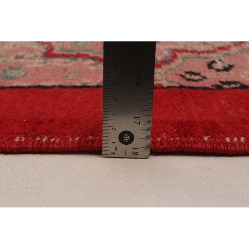 ECARPETGALLERY Hand-knotted Melis Vintage Salmon Wool Rug - 5'11 x 9'0