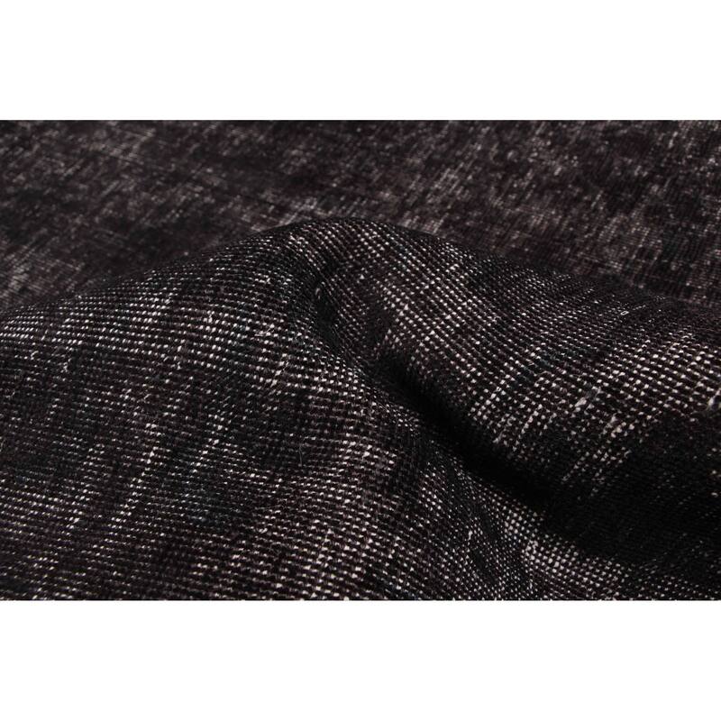 ECARPETGALLERY Hand-knotted Color Transition Black Wool Rug - 5'0 x 7'1